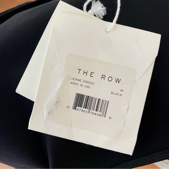 THE ROW BLACK V-NECK SLEEVELESS JEANE MIDI DRESS - Picture 11 of 12